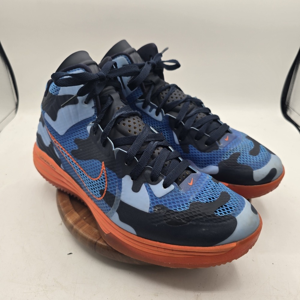 Nike Lunar Hypergamer Mens Sz 10 Blue Camouflage 469756-401